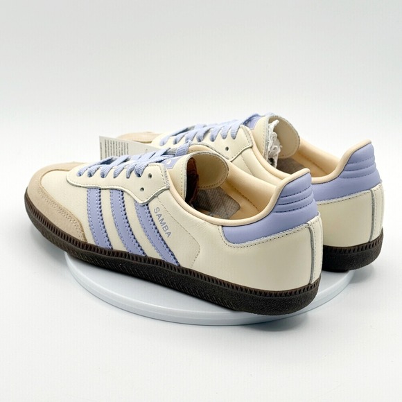 Adidas Samba OG W Leather Size 10 Womens Cream/Violet/Sand JI2678 - Picture 6 of 12